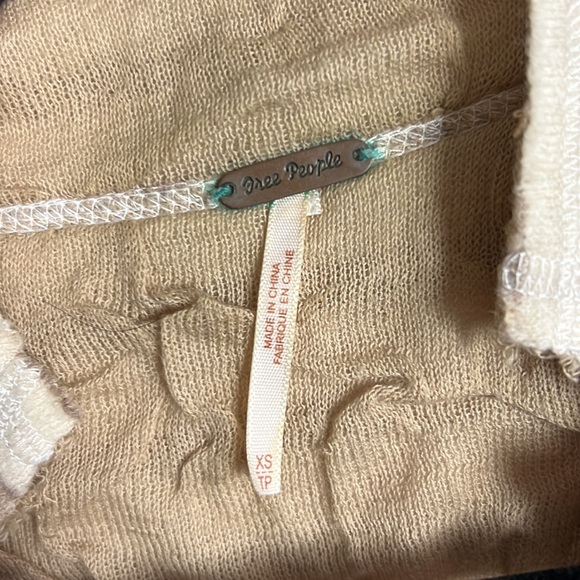 Free people 100% wool striped studded knit blazer jacket Open Front cardigan - Picture 11 of 14